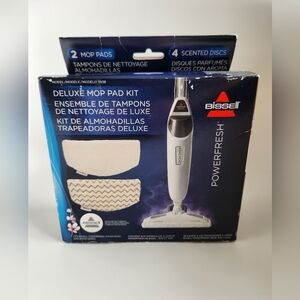BISSELL Deluxe Mop Pad Kit with 2 Mop Pads and 4 scented Discs-5938 NEW-Open Box